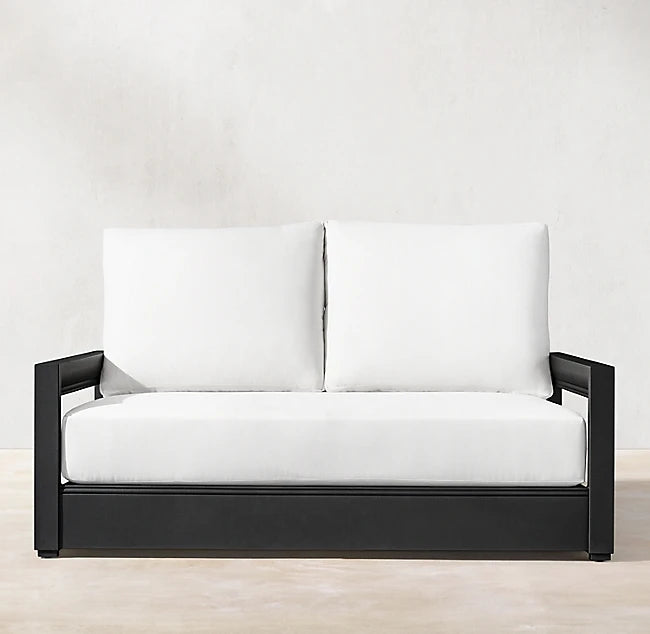 Designer Outdoor Furniture Aluminum Loveseat Contemporary Alfresco Outdoor Living Australia