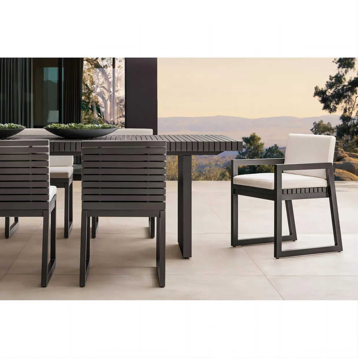 6 Seater Aluminum Patio Dining Set Traditional Designer Outdoor Furniture Australia