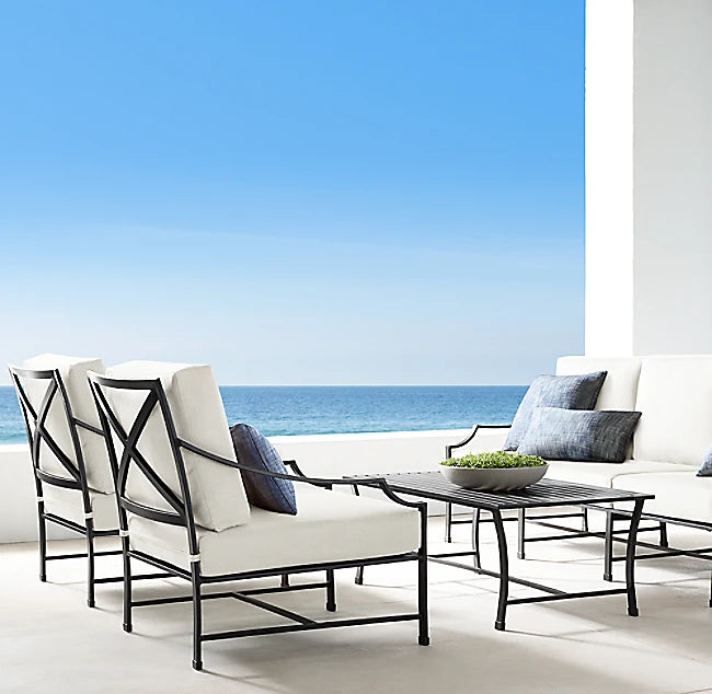 Designer 4-Piece Sofa Set Contemporary Aluminium Alfresco Outdoor Living Australia