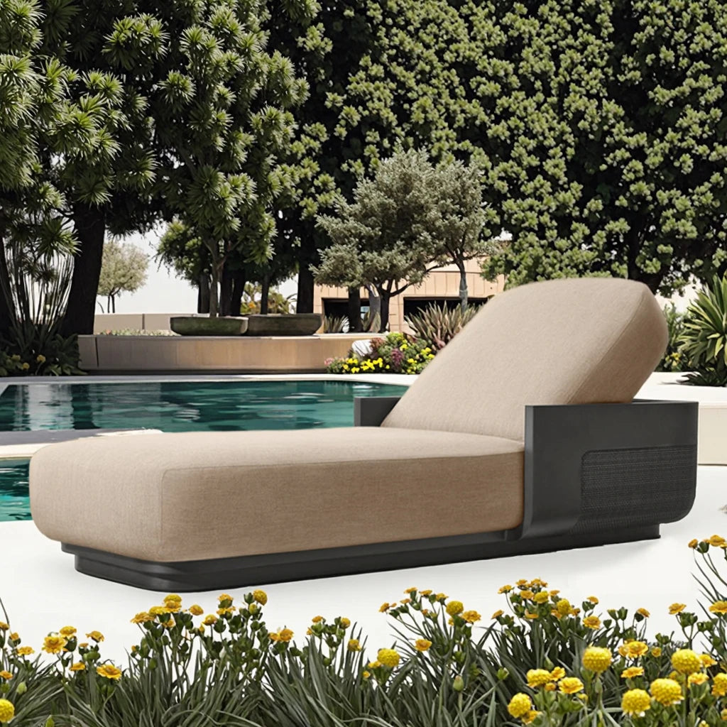 Outdoor Sun Lounger Modern All-Weather Rattan Alfresco Outdoor Living Australia
