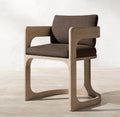 Solid Teak Dining Chair Curved Armrest Alfresco Outdoor Living Australia