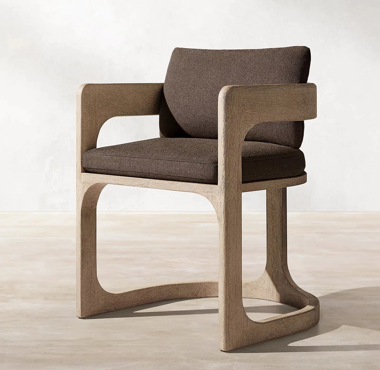 Solid Teak Dining Chair Curved Armrest Alfresco Outdoor Living Australia