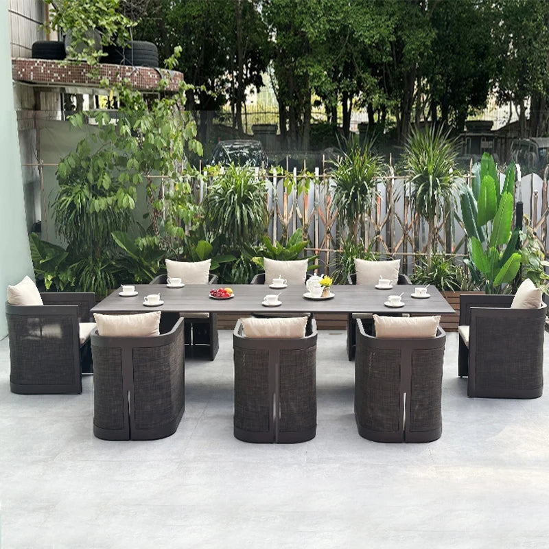 Modern Aluminum Outdoor Dining Set Minimalist Alfresco Outdoor Living Australia