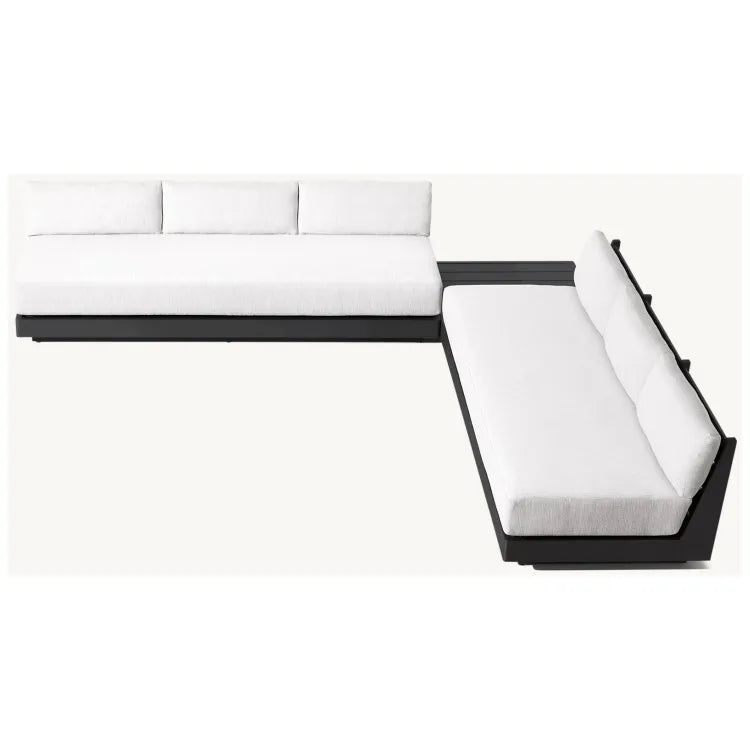 L-Shaped Sectional Sofa Modern Outdoor Furniture Alfresco Outdoor Living