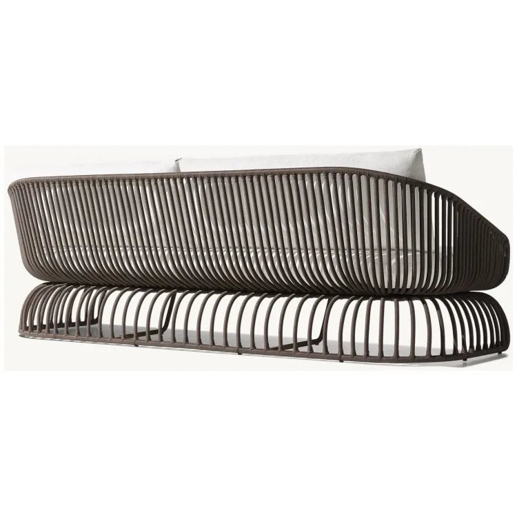 Curved Rope Woven Outdoor Sofa Aluminum Frame Alfresco Outdoor Living Australia