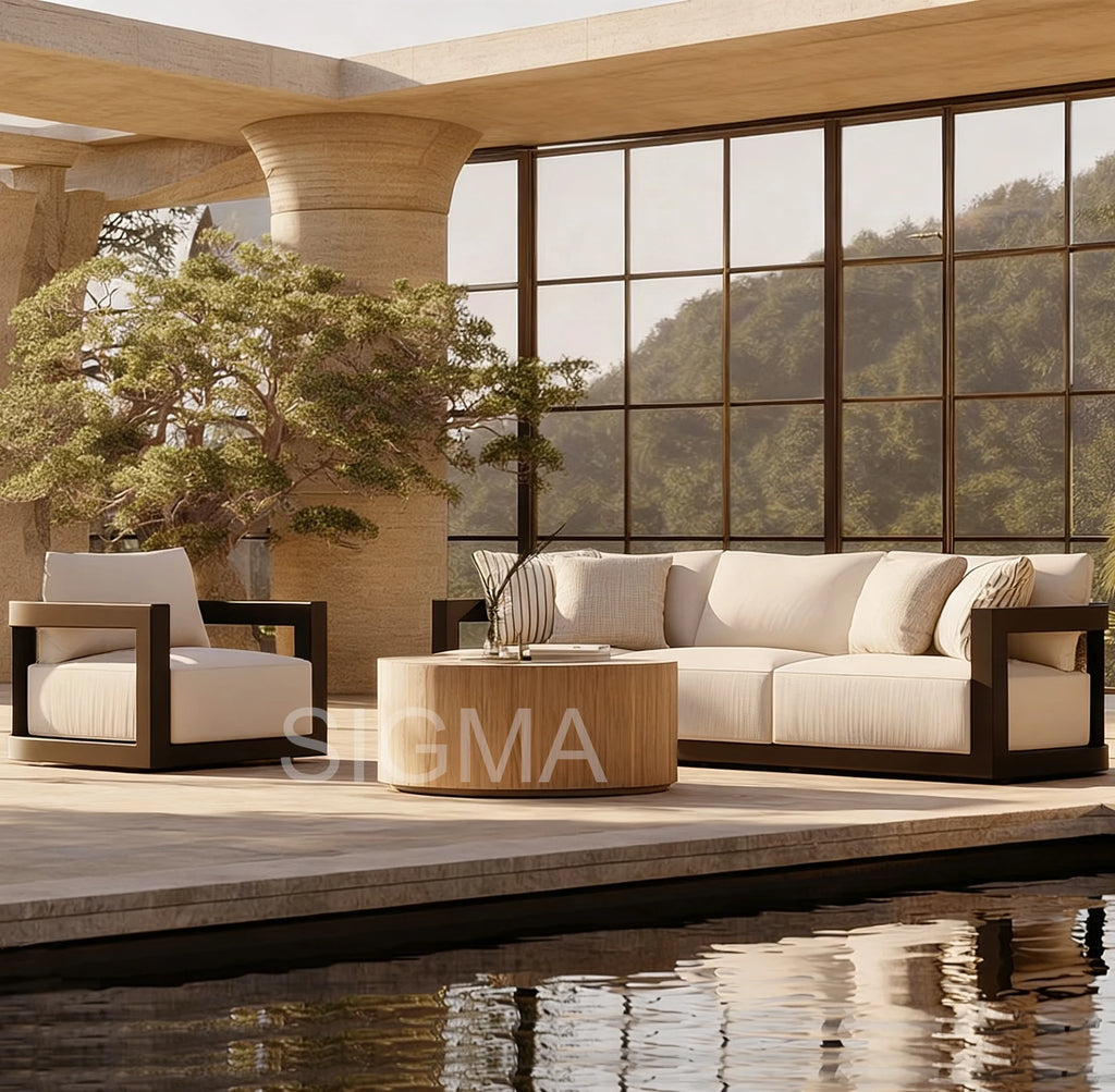 Custom Outdoor Dining Set Modern Aluminum Alfresco Outdoor Living Australia