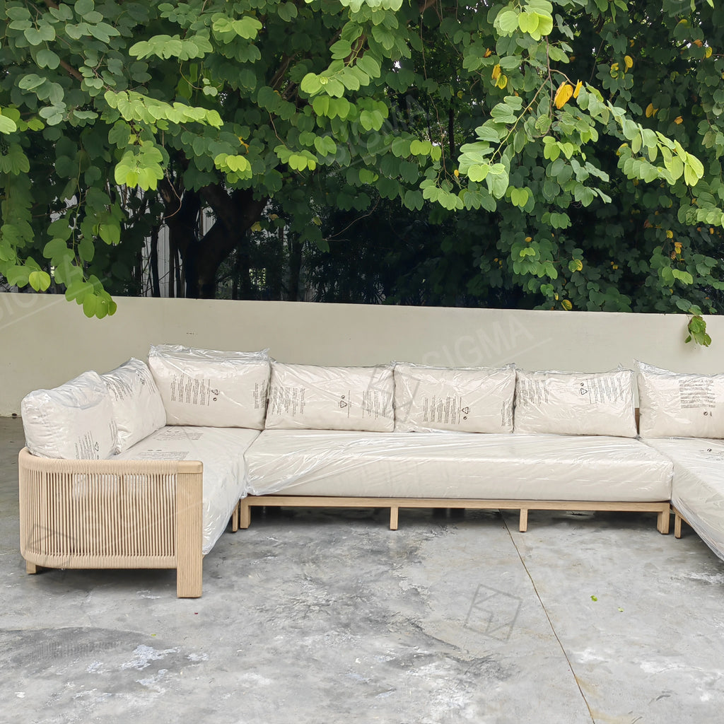 Custom Outdoor Sofa Set Rope Weaving Modern Alfresco Outdoor Living Australia