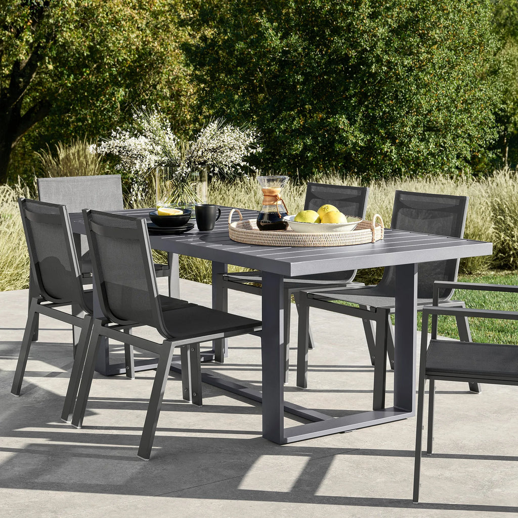 Modern Aluminium Outdoor Dining Set Contemporary Design Alfresco Outdoor Living Australia