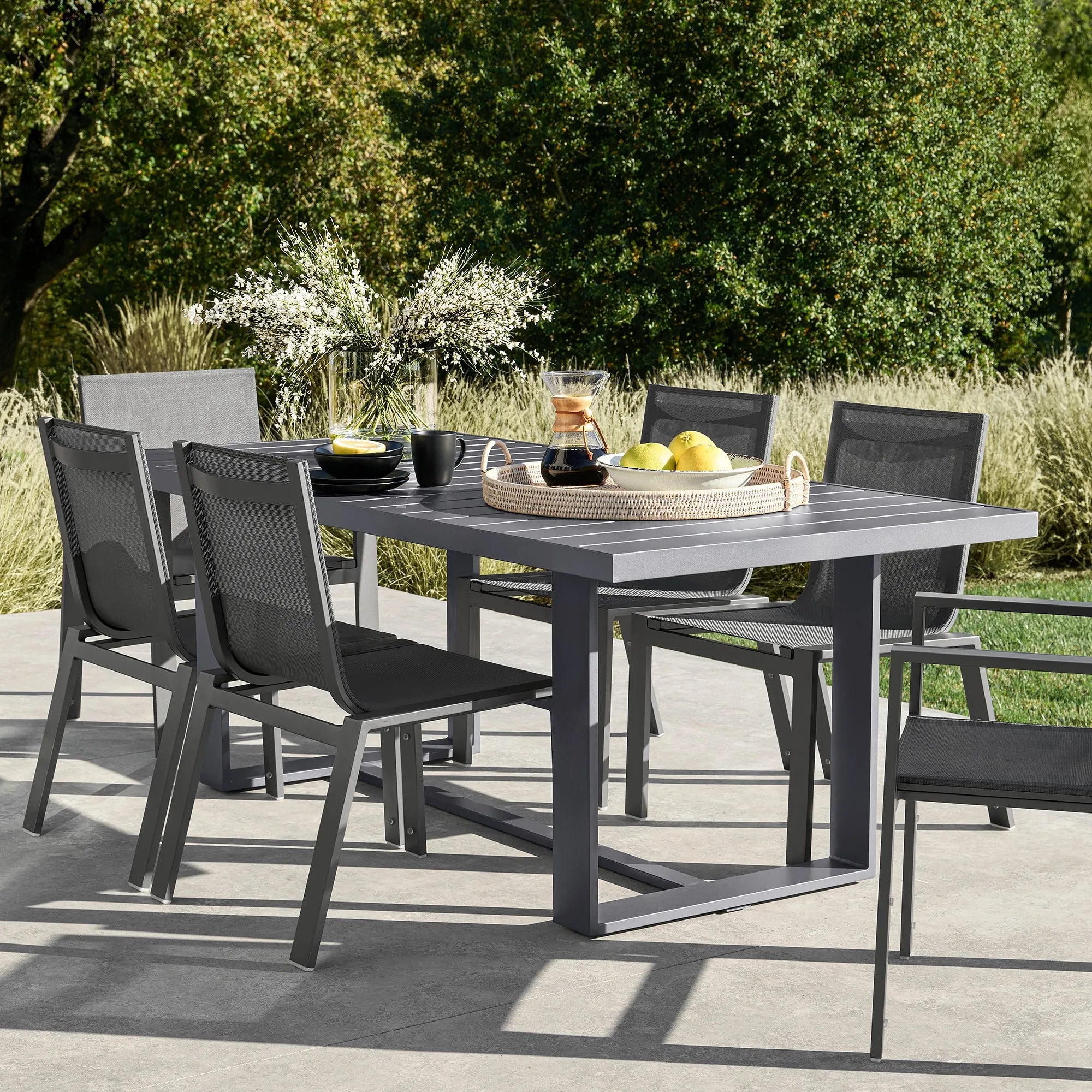 Modern Aluminium Outdoor Dining Set Contemporary Design Alfresco Outdoor Living Australia