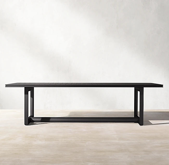Aluminium 8 Seater Outdoor Dining Set Contemporary Architectural Design