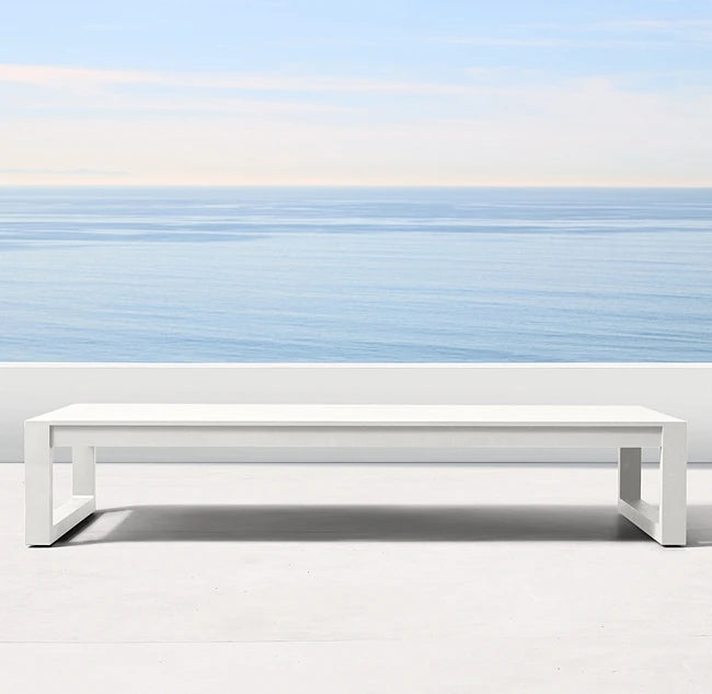 Modern Outdoor Modular Sofa Set White Aluminum Alfresco Outdoor Living Australia