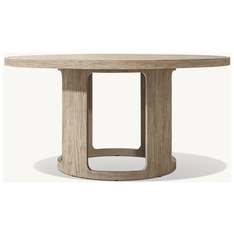 Custom Round Teak Dining Table Contemporary Alfresco Outdoor Living Australia