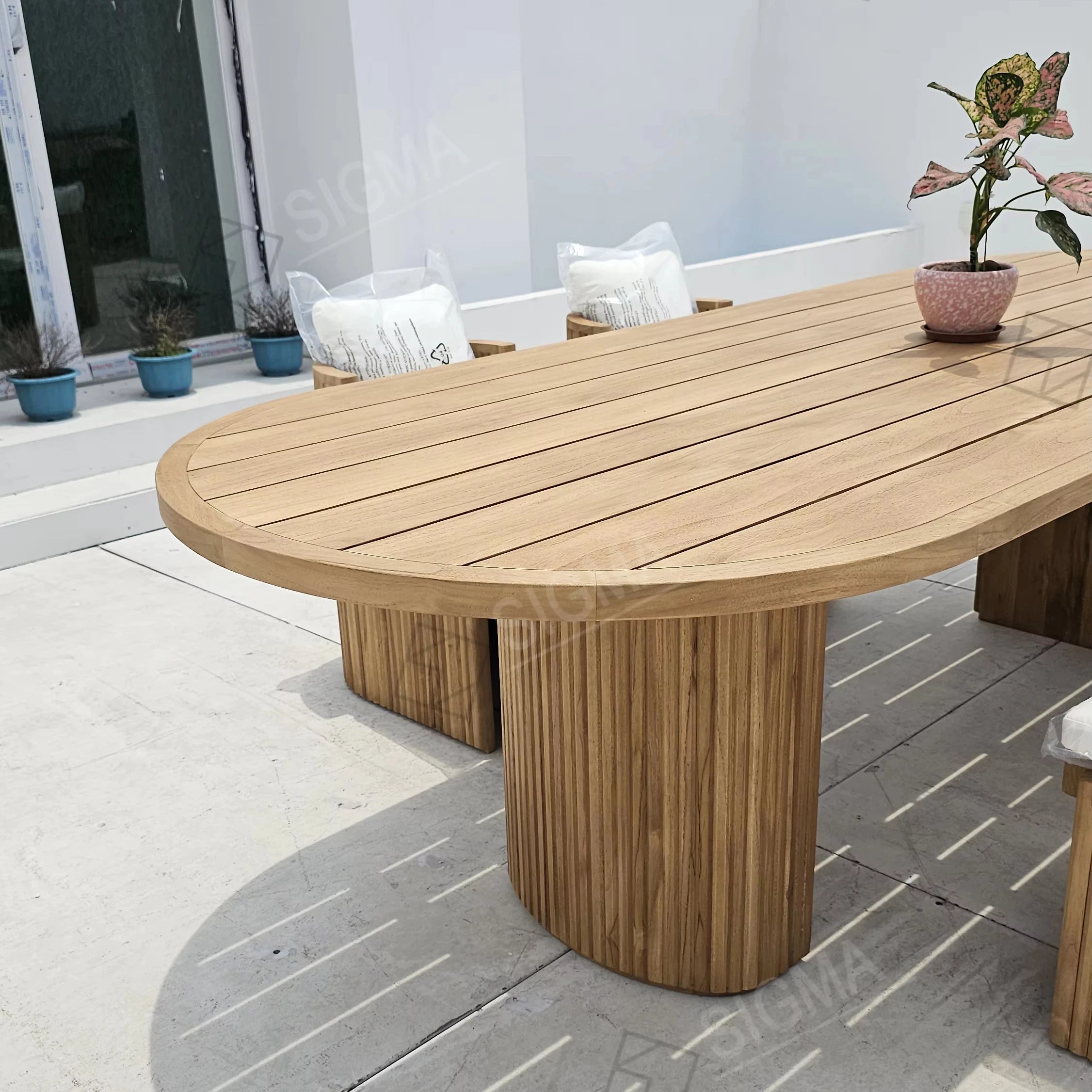 Custom Outdoor Furniture Teak Dining Set Modern Alfresco Living Australia