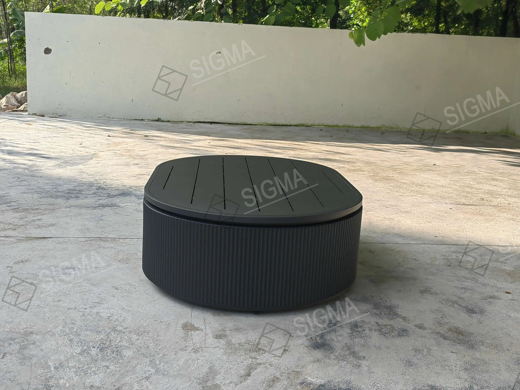 Outdoor Coffee Table Aluminum Fluted Design Alfresco Outdoor Living Australia