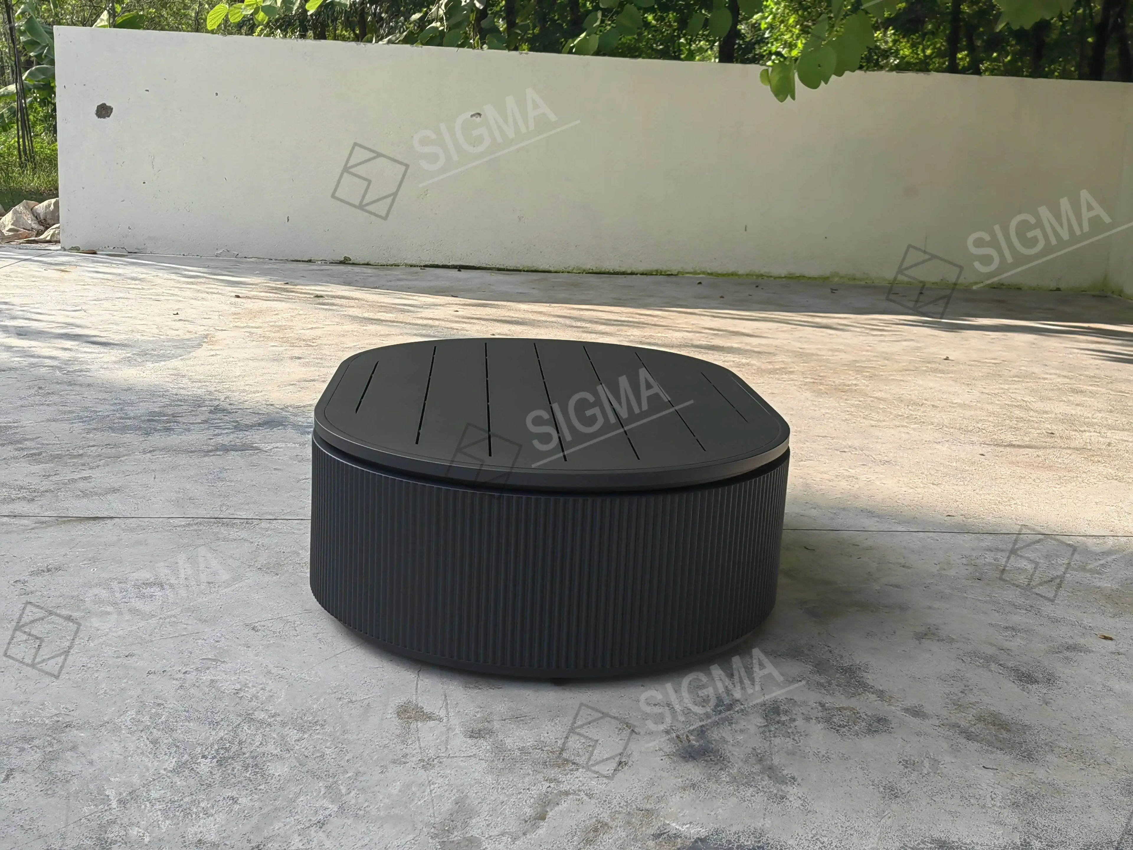 Outdoor Coffee Table Aluminum Fluted Design Alfresco Outdoor Living Australia