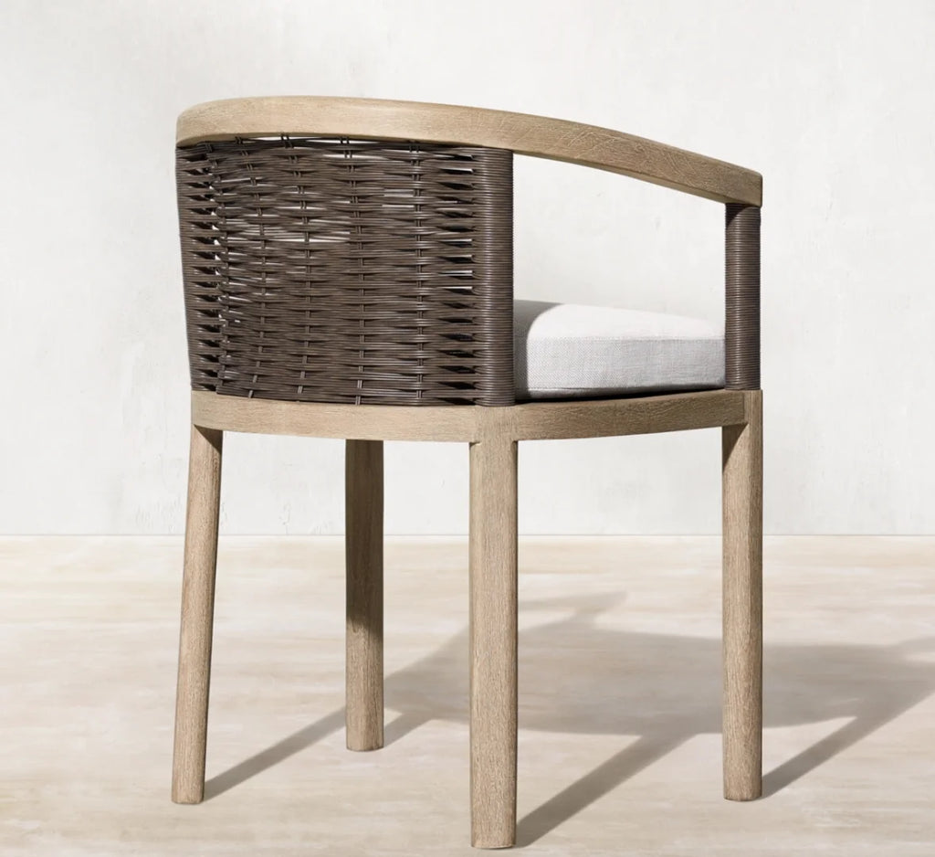 Designer Outdoor Furniture Teak Rattan Dining Set Contemporary Alfresco Outdoor Living Australia
