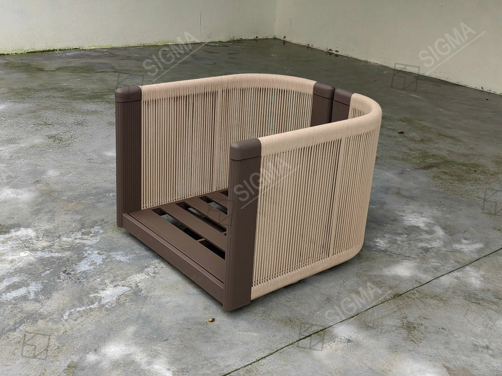 Custom Outdoor Furniture Woven Rope Chair Contemporary Alfresco Outdoor Living