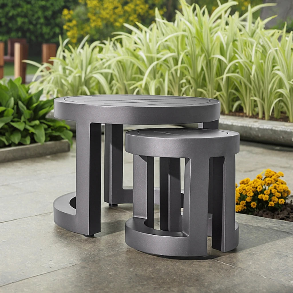 Designer Outdoor Side Table Minimalist Aluminum Alfresco Outdoor Living Australia