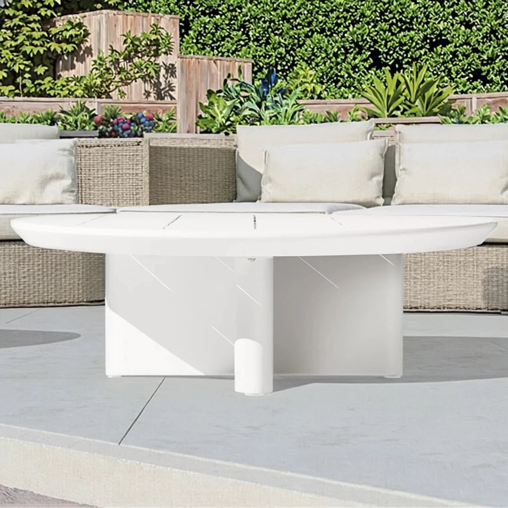 Custom Outdoor Coffee Table Round Aluminium Modern Alfresco Outdoor Living Australia