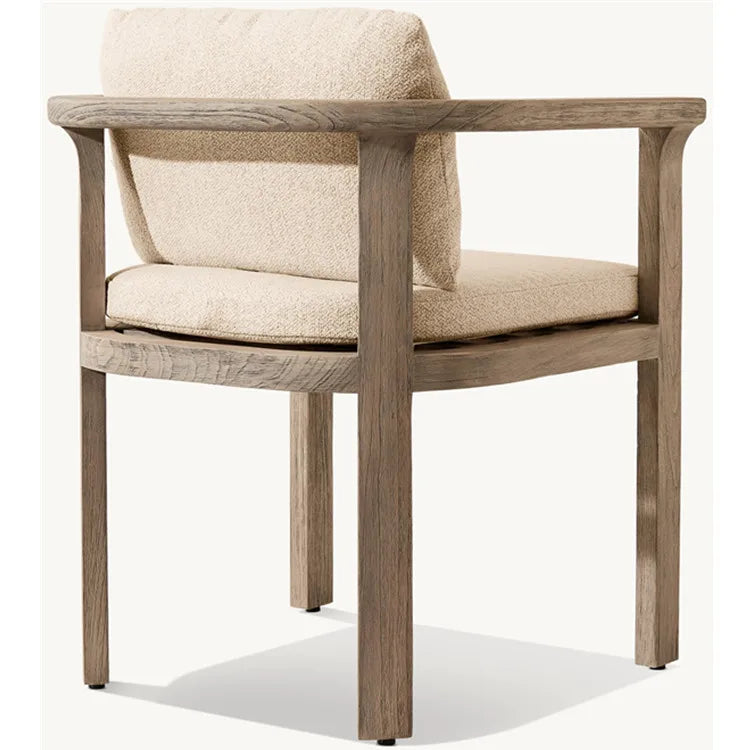 Solid Teak Garden Dining Chair Handcrafted Soft Curves Alfresco Outdoor Living Australia