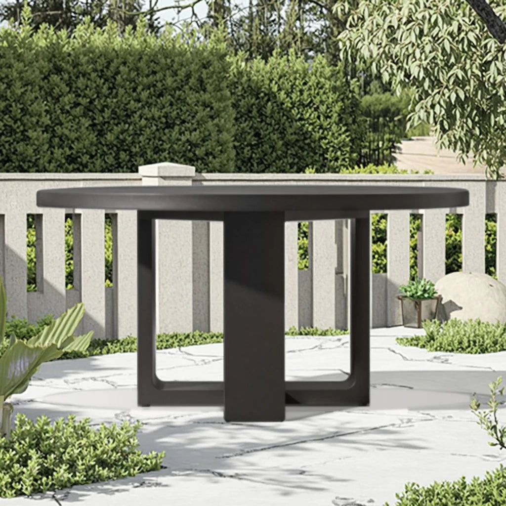 Designer Outdoor Furniture Round Table Minimalist Alfresco Outdoor Living Australia