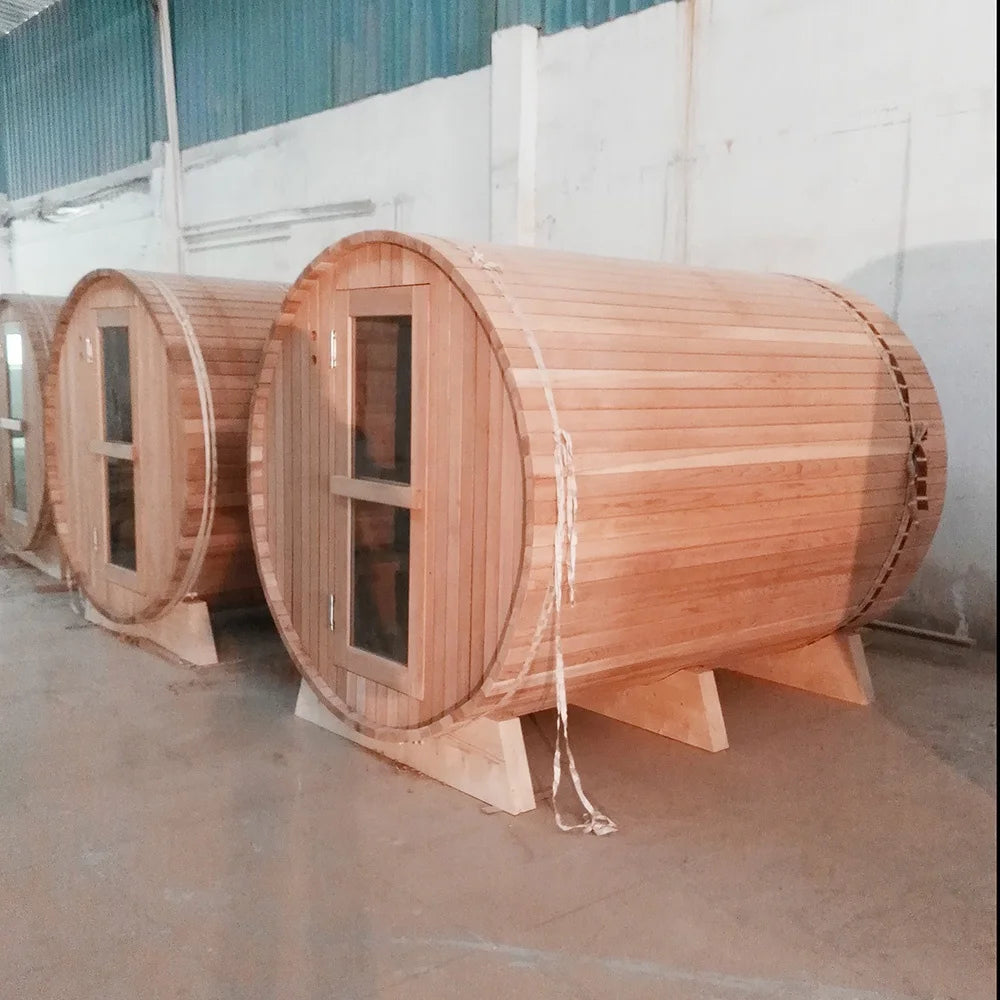 Red Cedar Barrel Sauna 1800mm Alfresco Outdoor Living Australia