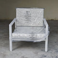 Designer Outdoor Furniture Woven Rope Accent Chairs Contemporary Architectural