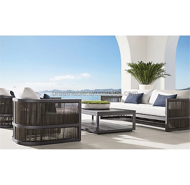 Custom Outdoor Furniture Modular Aluminium Sofa Set Modern Alfresco Outdoor Living Australia
