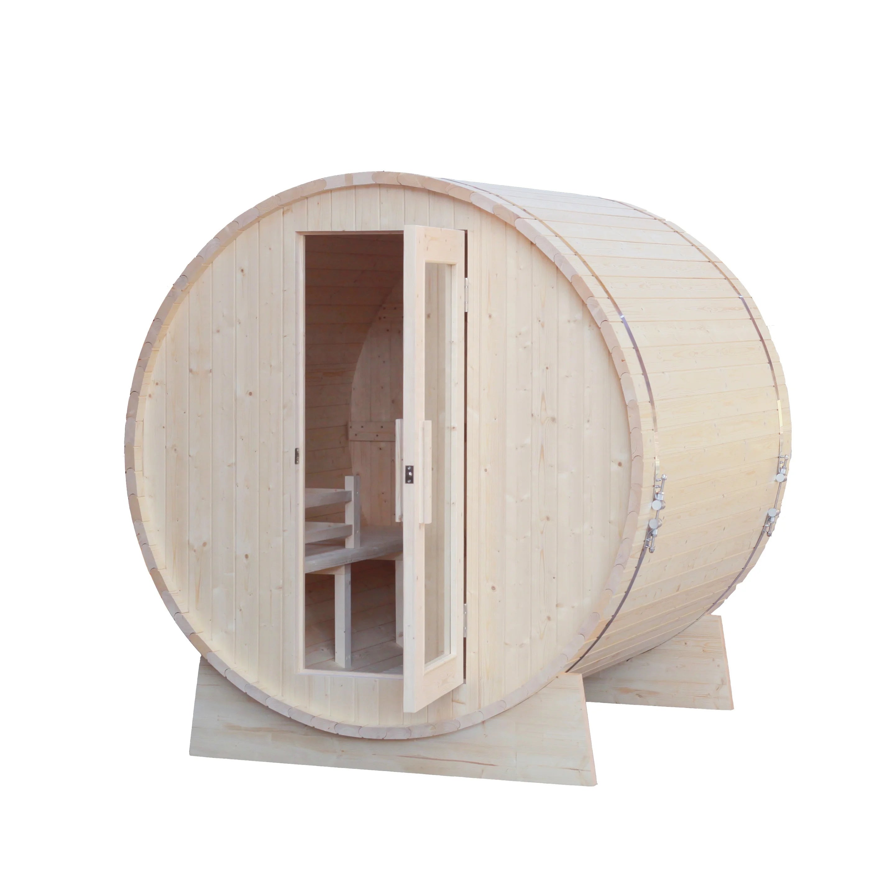 Outdoor Barrel Sauna Modern 1800x2400mm Alfresco Outdoor Living Australia