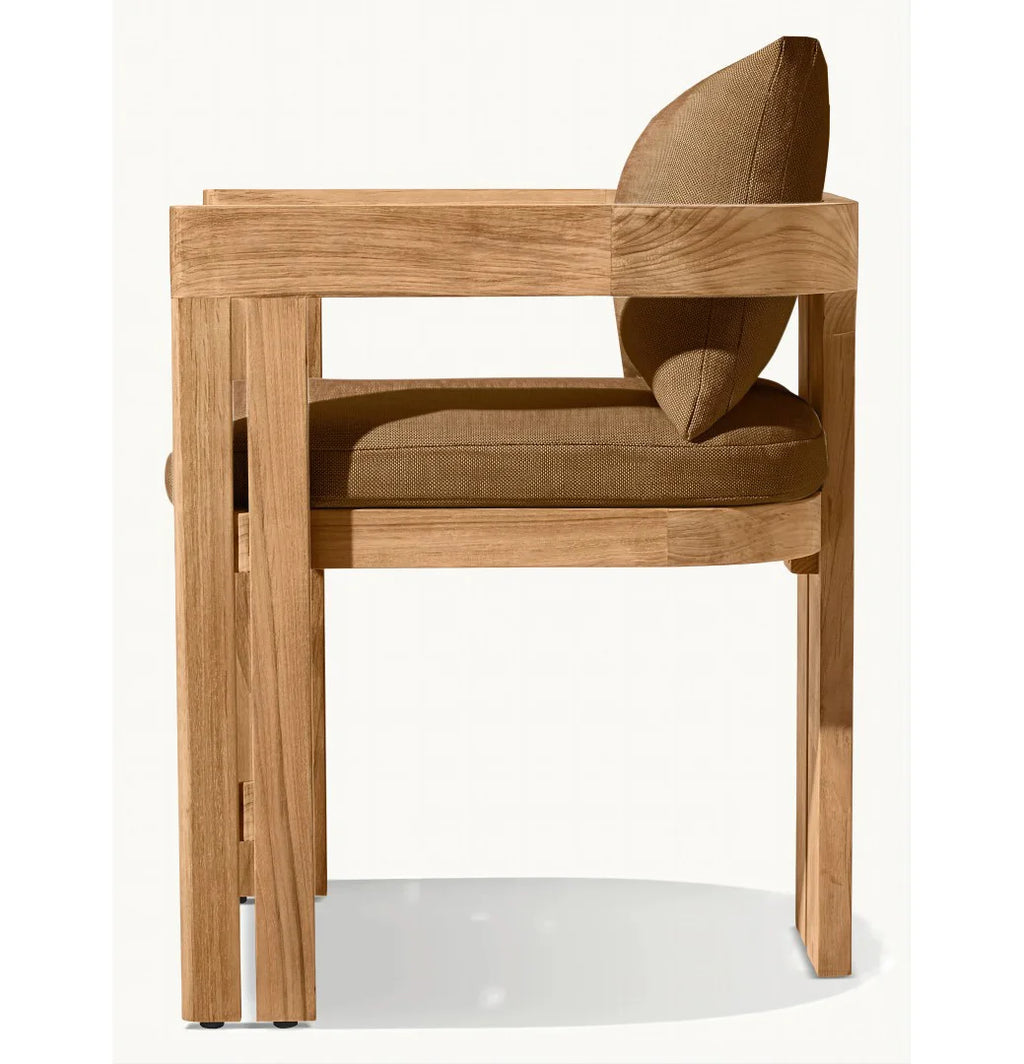 Teak Garden Dining Set T-Back Modern Designer Alfresco Outdoor Living Australia