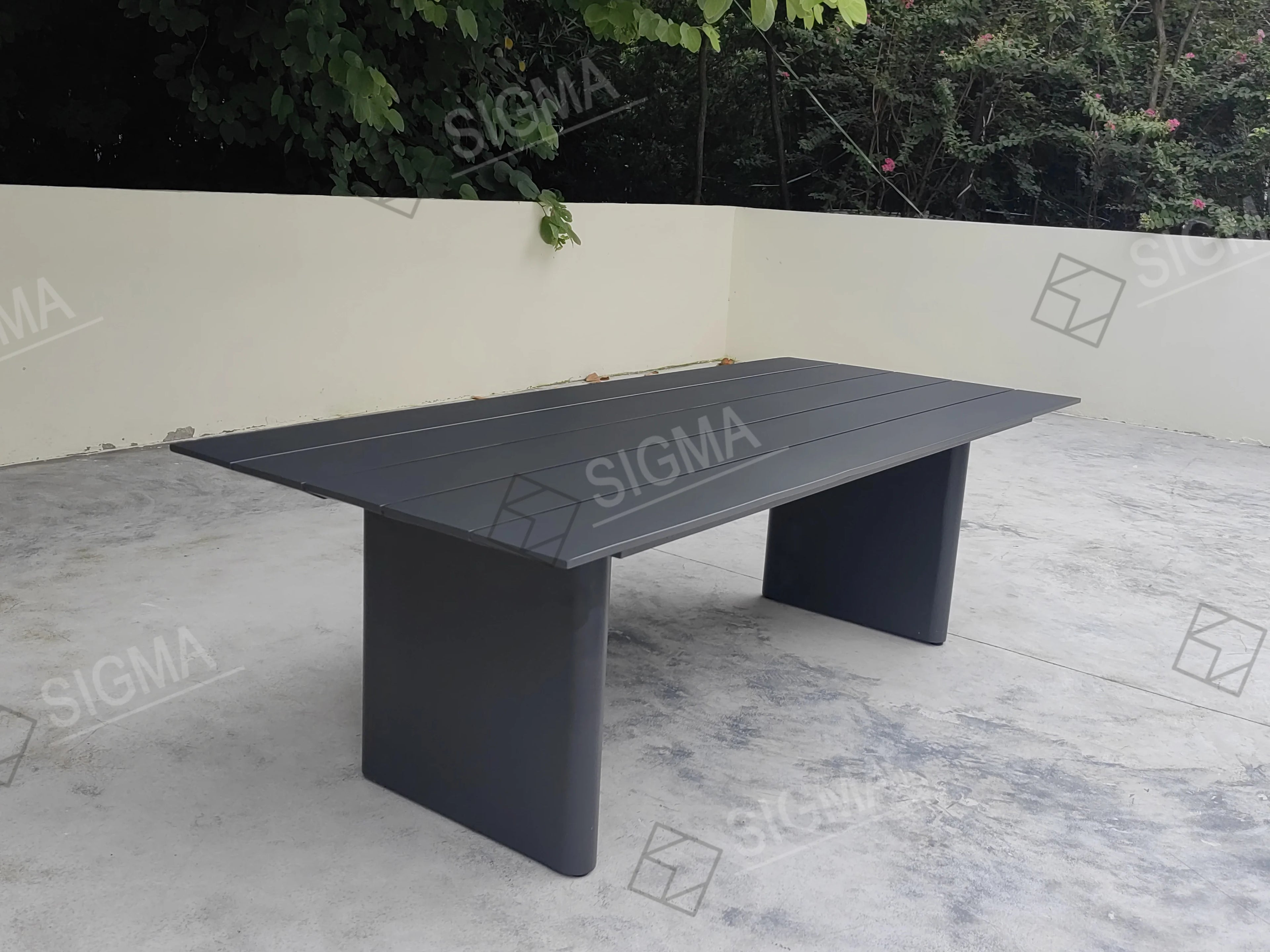 Custom Outdoor Dining Table Aluminum Sculptural Alfresco Outdoor Living Australia