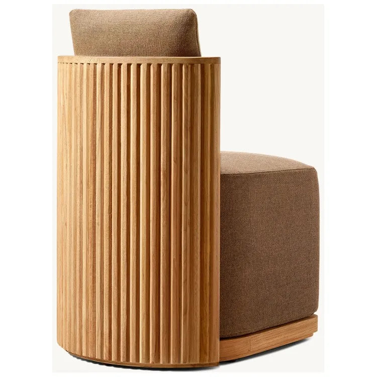 Solid Teak Outdoor Chair Modern Sculptural Alfresco Outdoor Living Australia