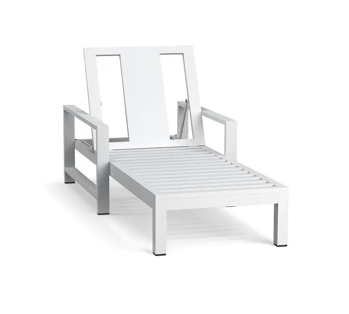 Designer Aluminum Sun Lounger Contemporary White Alfresco Outdoor Living Australia