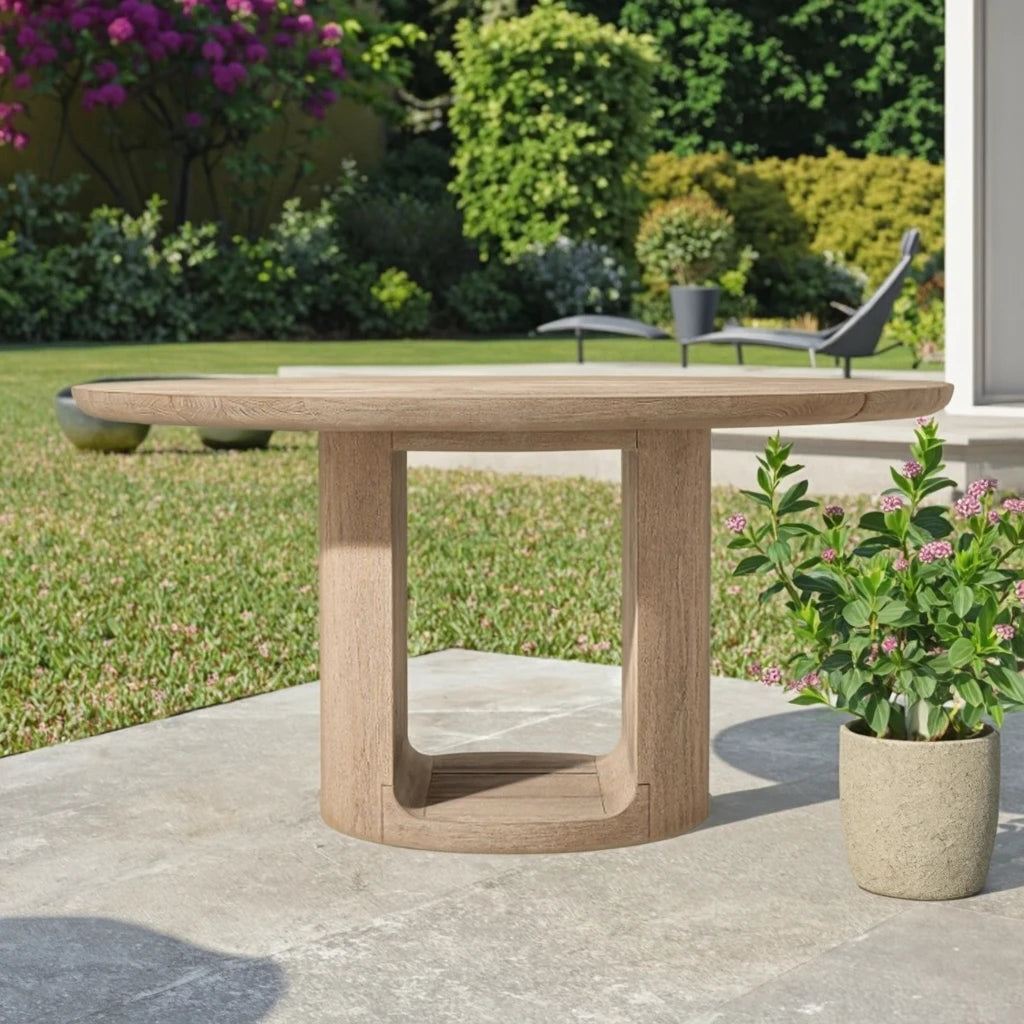 Custom Outdoor Furniture Round Teak Table Alfresco Outdoor Living Australia