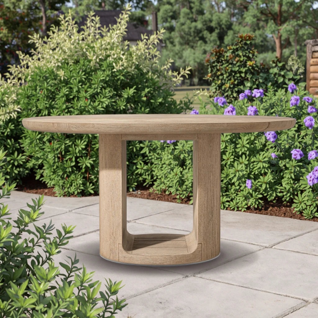 Custom Outdoor Furniture Round Teak Table Alfresco Outdoor Living Australia