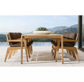 6-Seat Teak Rope Dining Set, Designer Outdoor Furniture, Alfresco Outdoor Living Australia