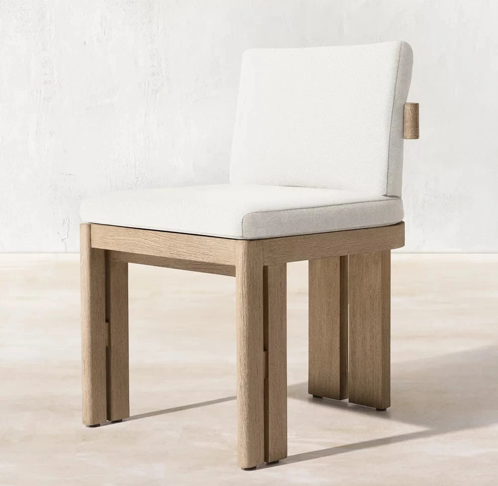 Solid Teak Dining Chair Traditional Curved Alfresco Outdoor Living Australia
