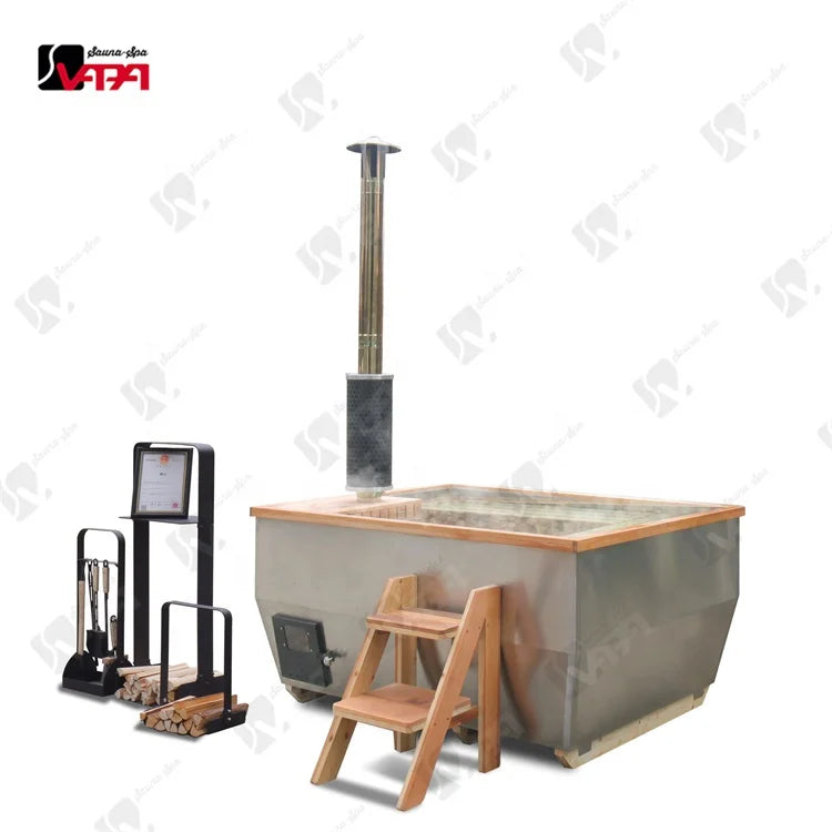 Wood-Burning Hot Tub Stainless Steel Alfresco Outdoor Living Australia