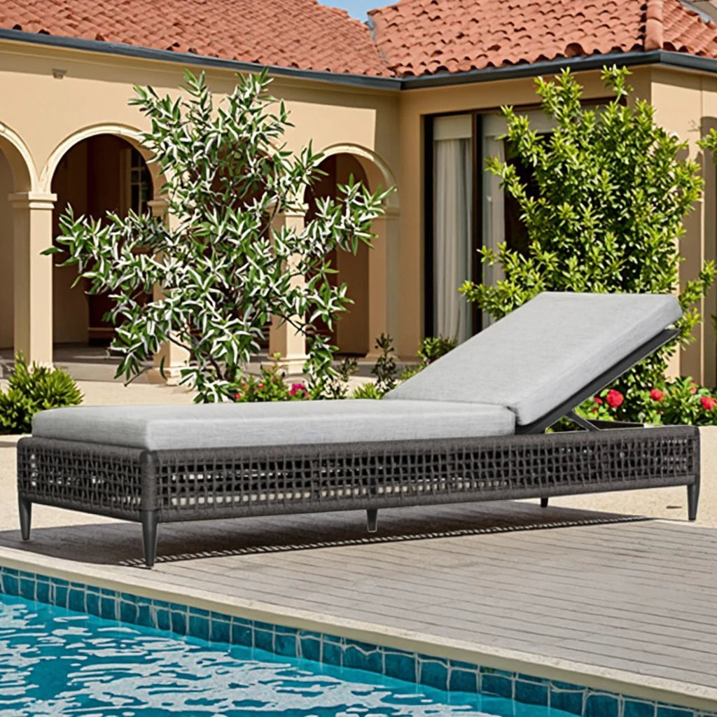 Custom Outdoor Sun Lounger Rope Weaving Contemporary Alfresco Outdoor Living Australia