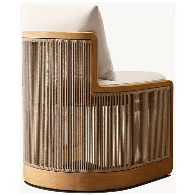 Custom Outdoor Furniture Teak Rope Chair Modern Alfresco Outdoor Living Australia