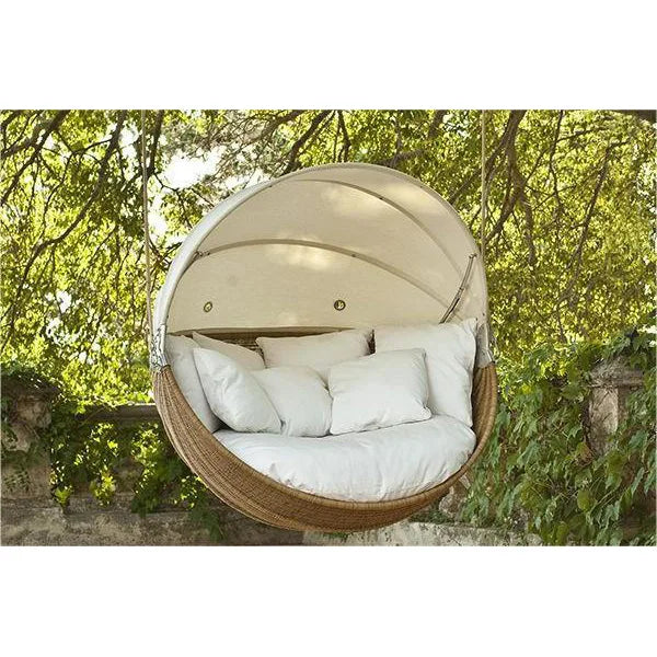 Custom Outdoor Furniture Round Hanging Swing Daybed Modern Canopy Alfresco Outdoor Living Australia