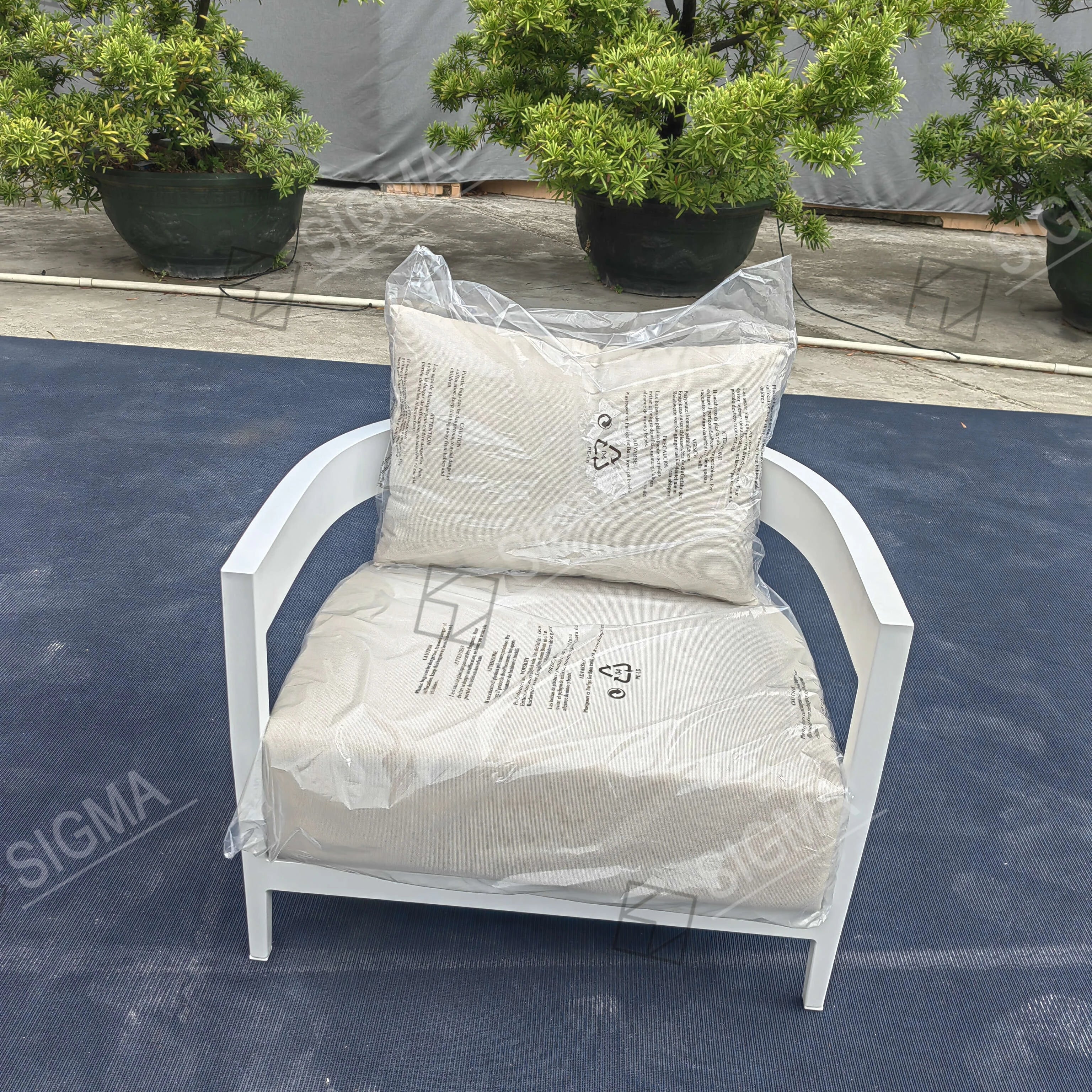 Contemporary Outdoor Aluminum Single Sofa Alfresco Outdoor Living Australia