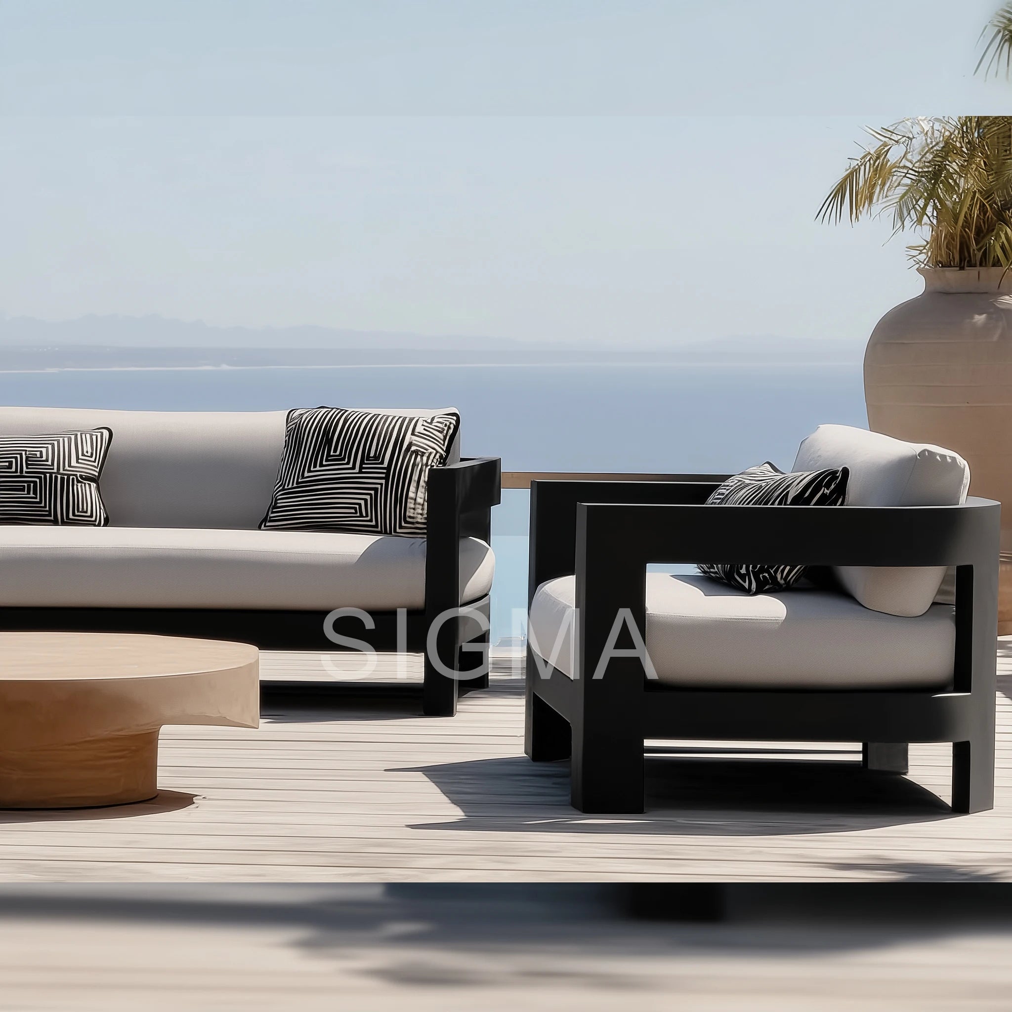 Designer Outdoor Furniture Aluminium Sofa Modular Contemporary Alfresco Outdoor Living Australia