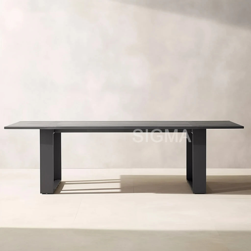 Custom Outdoor Furniture Aluminium Dining Setting Weatherproof Contemporary Design