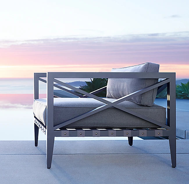 Custom Outdoor Furniture 4-Piece Aluminium Sofa Set Contemporary Alfresco Outdoor Living Australia
