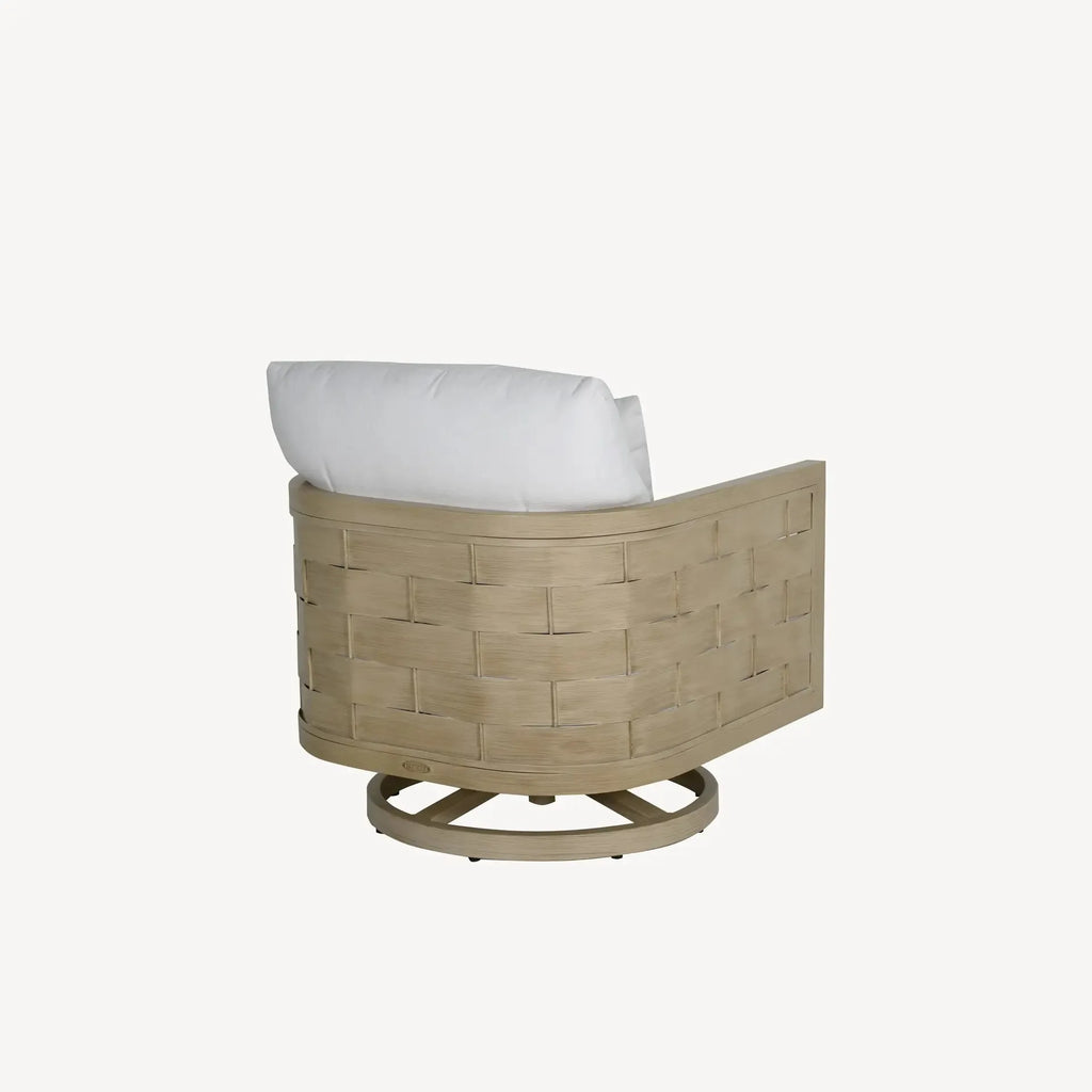 Swivel Lounge Chair Outdoor Armchair Handcrafted Aluminium Alfresco Outdoor Living Australia