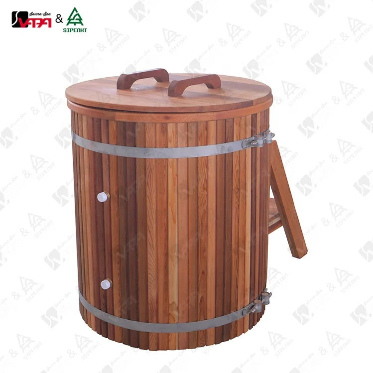 Cedar Barrel Cold Plunge Tub Handcrafted Alfresco Outdoor Living Australia
