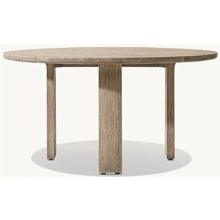 Solid Teak Round Dining Table Contemporary Alfresco Outdoor Living Australia