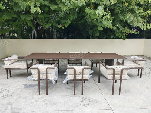 Custom Aluminum Outdoor Dining Set Contemporary Alfresco Outdoor Living Australia