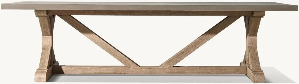 Custom Concrete & Teak Dining Table Alfresco Outdoor Living Australia